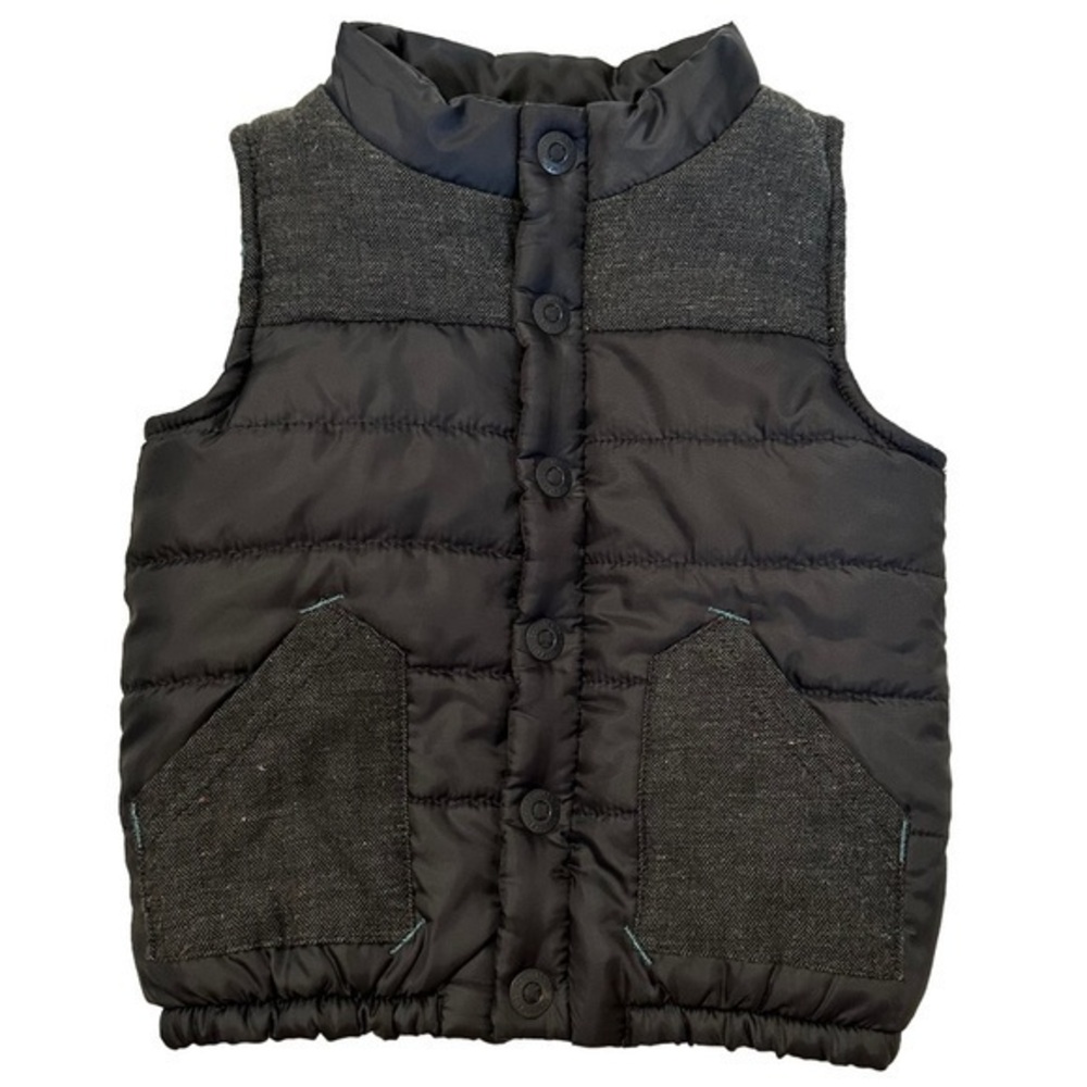 Genuine Kids From Oshkosh‎ Gray Puffer Vest Little Boys Size 4T